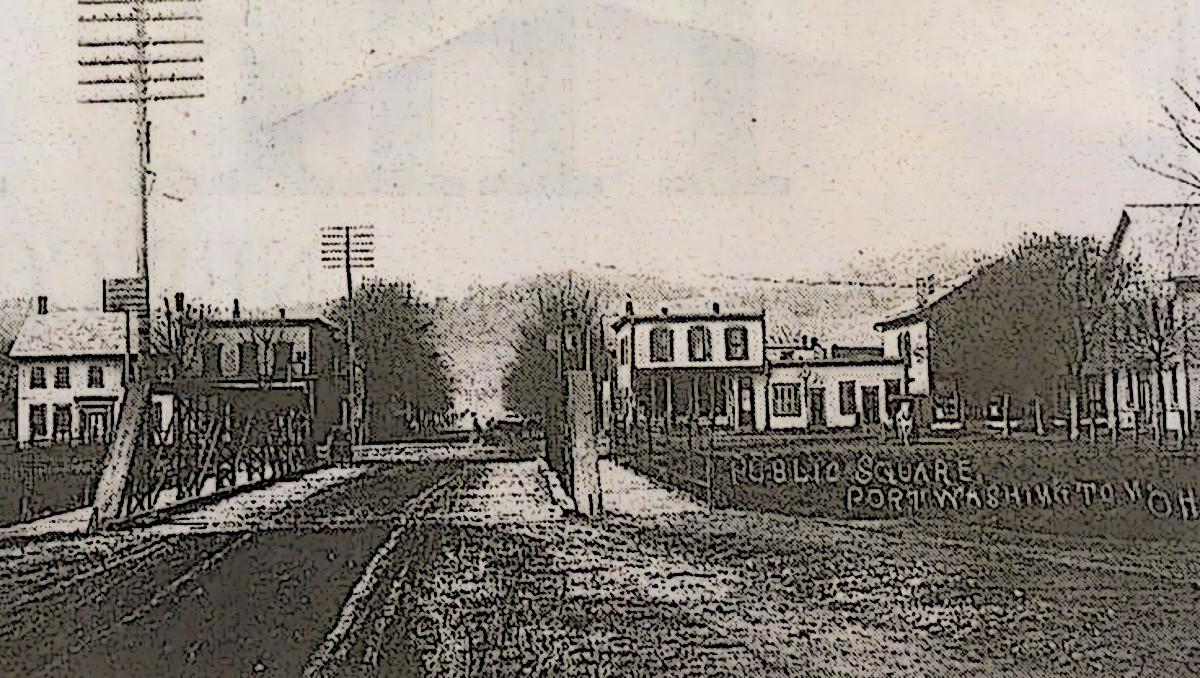 Postcard image of Port Washington, Ohio in Tuscarawas County, c. 1900. (Source: pinterest.com)