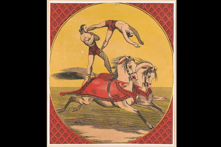 1830s depiction of a circus equestrian act. (Source: loc.gov)