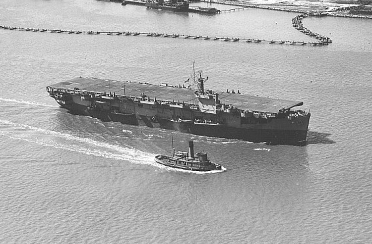 The escort carrier USS Card (CVE-11) that the USS Leary was assigned to escort as part of Task Force 21.41 in December 1943, March 1943. (Source: navsource.org)