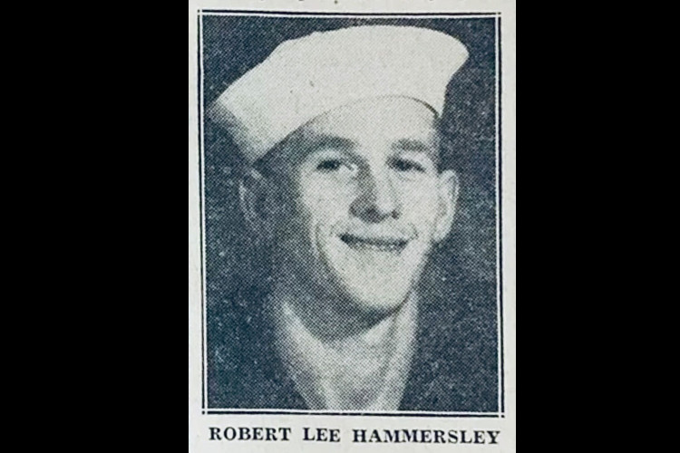 Photograph of Seaman 2nd Class Robert Hammersley, 1943. (Source: findagrave.com)