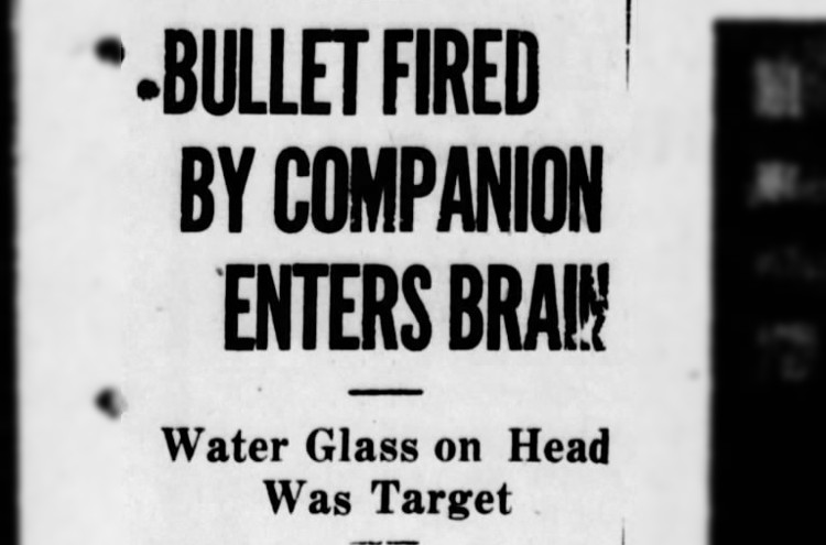 Headline of the article that reported the shooting of Dale Zeigler, November 1947. (Source: newspapers.com)