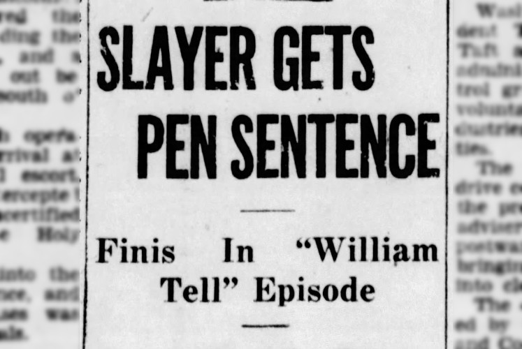 New Philadelphia, Ohio newspaper headline announcing Pfeiffer's sentencing, December 1947. (Source: newspapers.com)