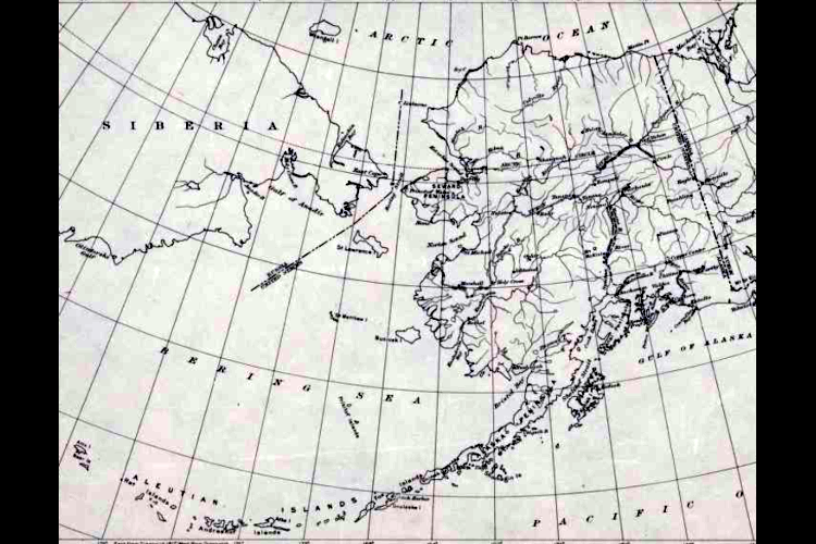 Map of Alaska and the lower Arctic Ocean, 1916. (Source: loc.gov)