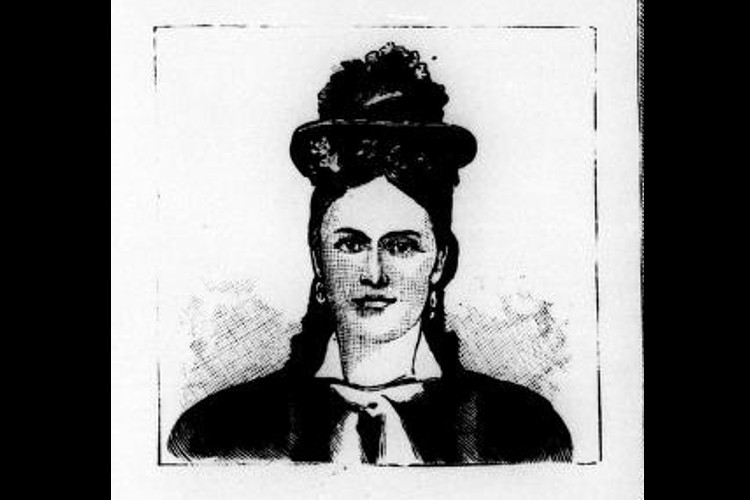 Mary Senff depicted in an issue of the National Police Gazette of New York City, July 1880. (Source: archive.org)