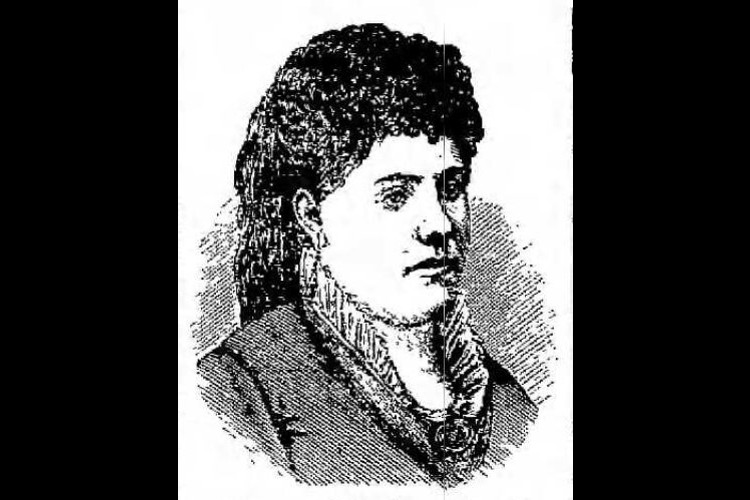 Likeness of Ellen Crites Athey that appeared in the New Philadelphia, Ohio newspaper, March 1881. (Source: newspaperarchive.com)