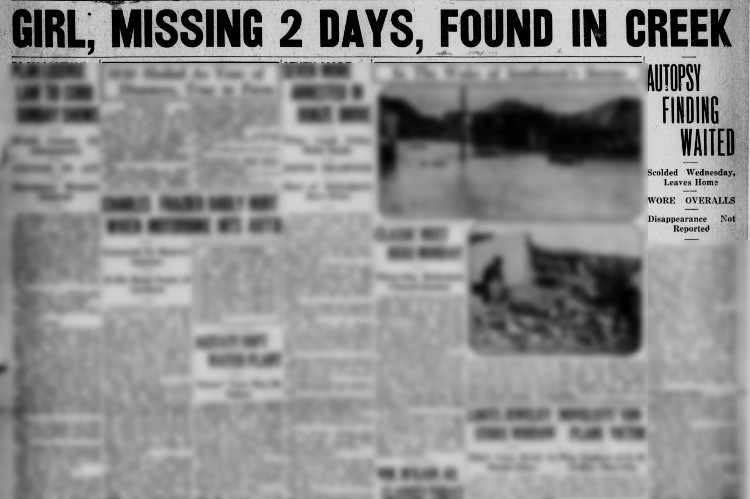 New Philadelphia newspaper headline on Clara Campbell's death, May 1930. (Source: newspaperarchives.com)