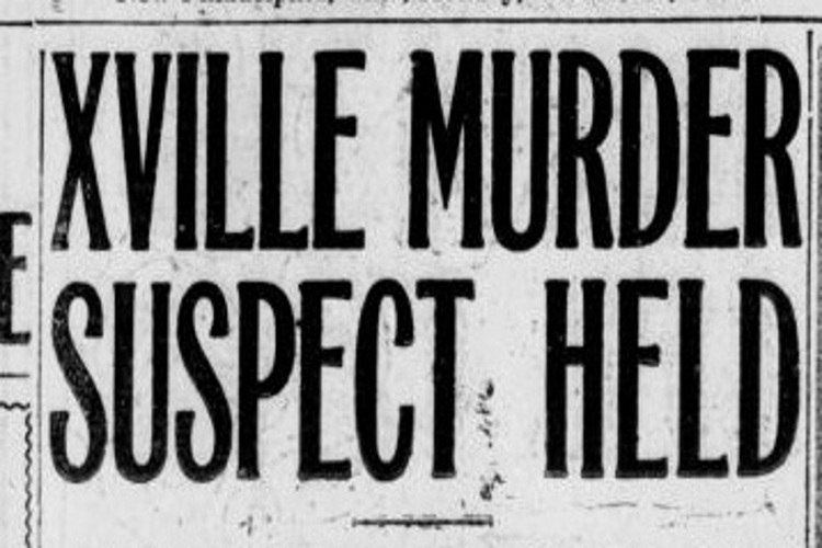 New Philadelphia, Ohio newspaper headline for the article detailing the murder of Mayfield Mallory. (Source: newspaperarchive.com)