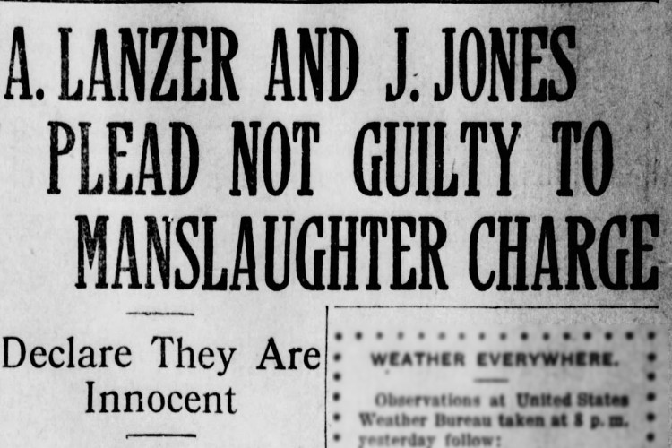 New Philadelphia, Ohio newspaper headlines about the charges against the men responsible for the death of Reinhold Wagner, January 1914. (Source: newspaperarchive.com)