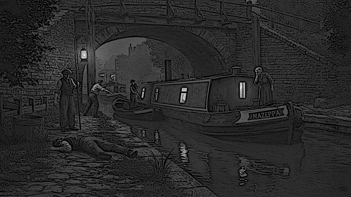 AI generated image depicting the mysterious death of James Hammersley in June 1869, 2025. (Source: ImageFX)