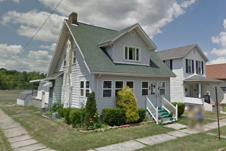 Modern view of the Myers Home on North 1st Street in Dennison, Ohio, 2012. (Source: google.com)