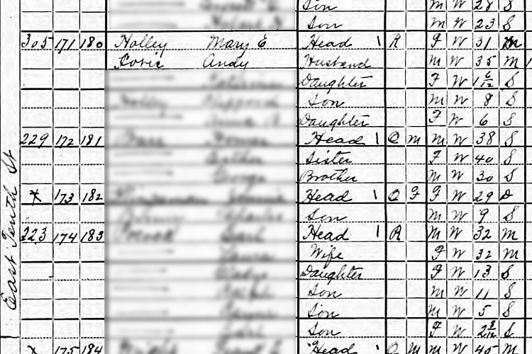 Andrew Covic and Mary Hawley recorded as living together on the 1920 census just before their marriage, February 1920. (Source: familysearch.org)