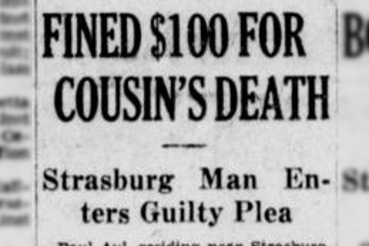 New Philadelphia, Ohio newspaper article reporting Paul Aul's punishment, May 1930. (Source: newspaperarchive.com)