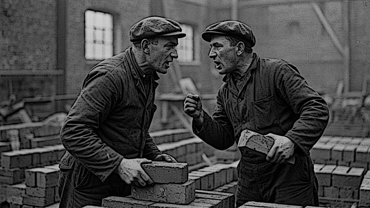 AI generated image depicting the confrontation between Paul and John Aul in 1930, 2025. (Source: ImageFX)