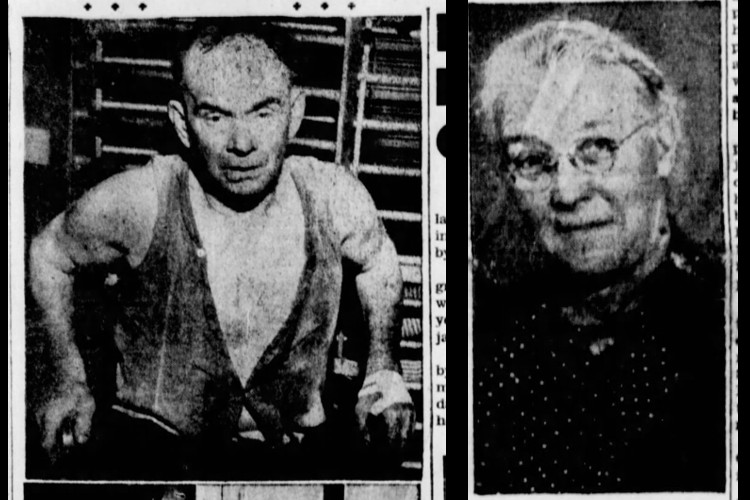 Pictures of Andrew and Mary Covic that appeared in the New Philadelphia, Ohio newspaper, July 1949. (Source: newspapers.com)