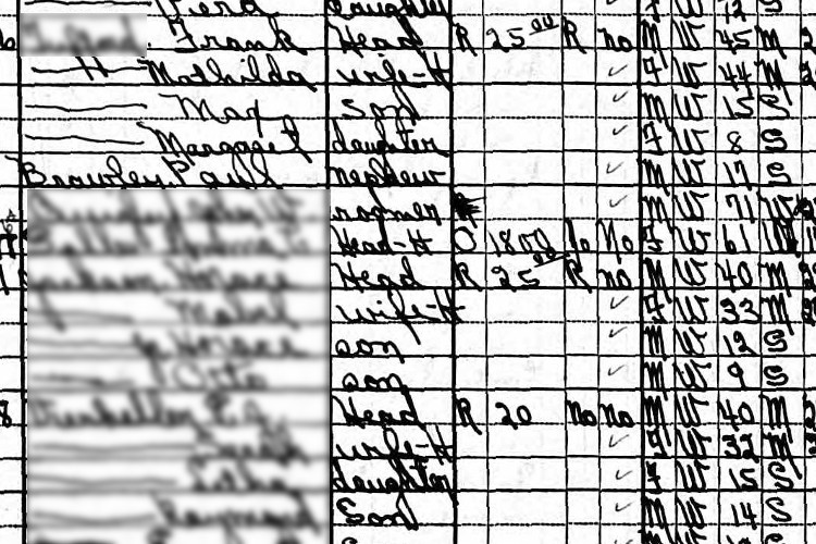 Paul Brawley recorded with his relatives' family on the 1930 census for Newcomerstown, Ohio. (Source: familysearch.org)