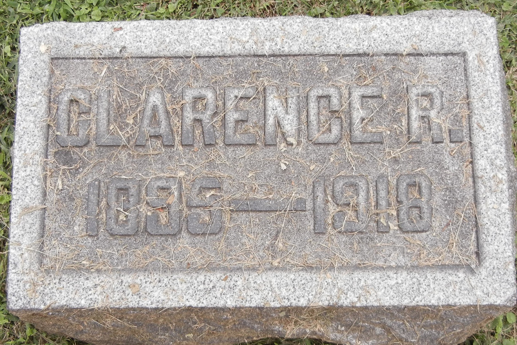 Clarence Benson's headstone in Union Cemetery, Uhrichsville, Ohio, 2015. (Source: findagrave.com)