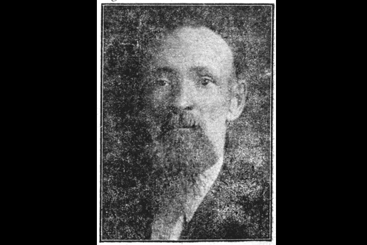 Photograph of Theodore Umstead that appeared in the New Philadelphia, Ohio newspaper, December 1909. (Source: newspapers.com)