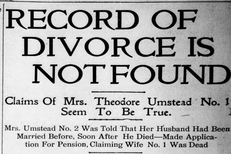 New Philadelphia, Ohio newspaper headline for story related to the Umstead case, June 1910. (Source: newspapers.com)