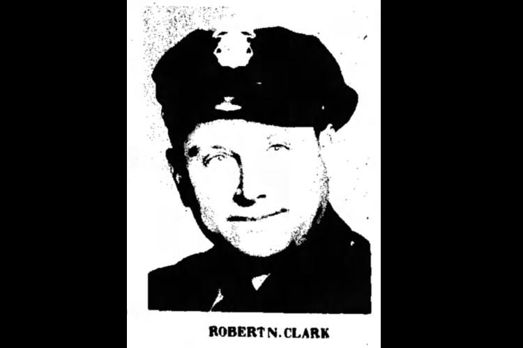 Photo of New Philadelphia police officer Robert N. Clark from his obituary, August 1976. (Source: newspapers.com)