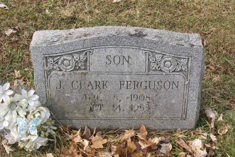 John Clark Ferguson's headstone, Baptist Cemetery in Westover, Pennsylvania, 2020. (Source: findagrave.com)