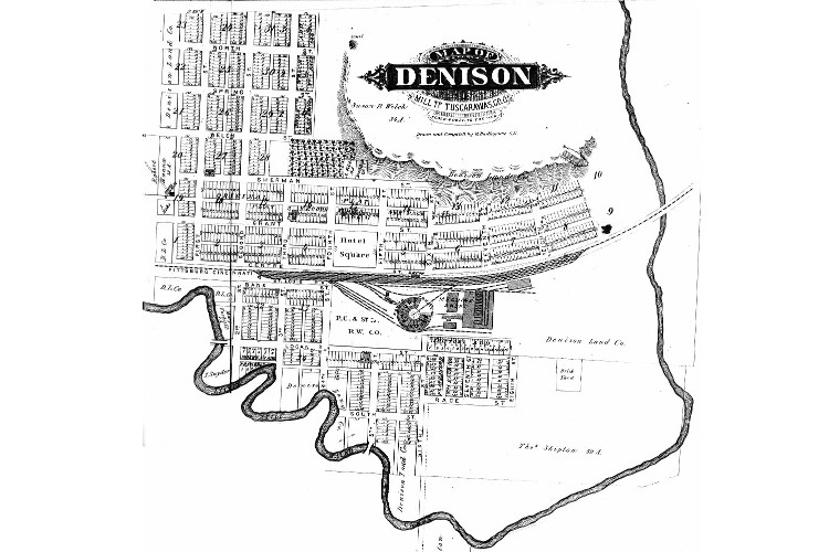 Map of Dennison, Ohio from the 1875 Atlas of Tuscarawas County. (Source: ancestry.com)