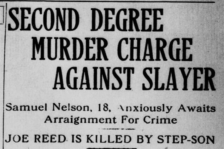 New Philadelphia, Ohio newspaper headline about the killing of Joseph Reed, December 1914. (Source: newspaperarchive.com)