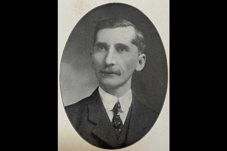 Photograph of Mineral City industrialist George J. Markley, 1908. (Source: 1908 Atlas of Tuscarawas County"