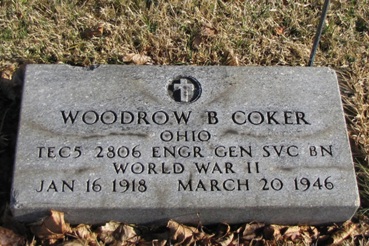 Woodrow Coker's headstone. (Source: findagrave.com)