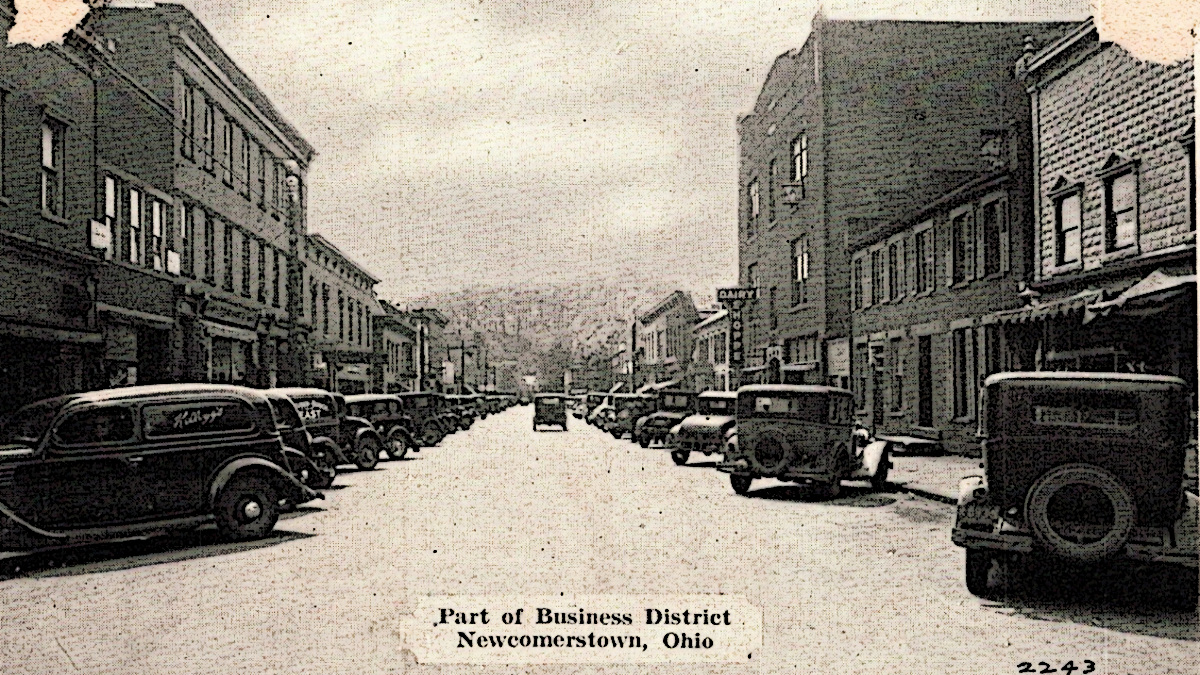 Postcard of Newcomerstown, Ohio c. 1930. (Source: ebay.com)