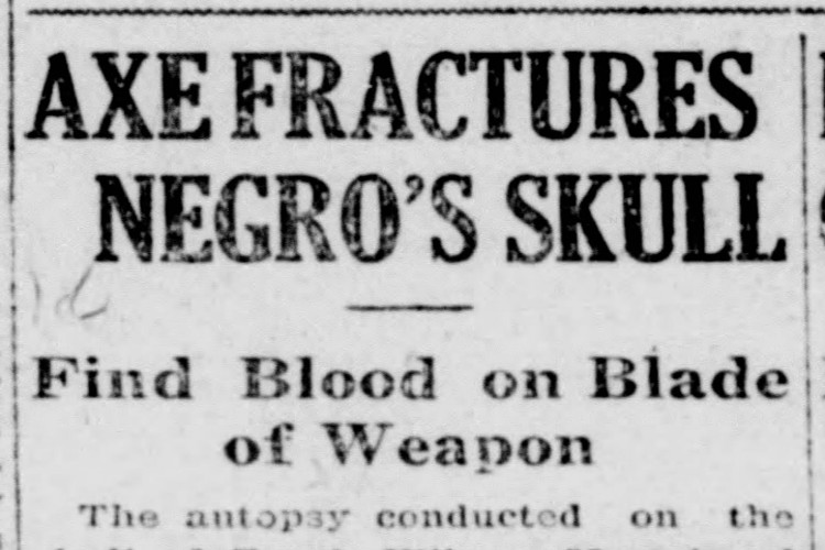 New Philadelphia, Ohio newspaper headline on the killing of Frank Wilson, November 1925. (Source: newspapers.com)