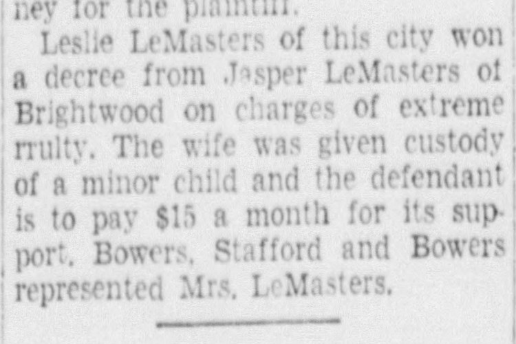 Article on the New Philadelphia, Ohio newspaper of the LeMasters divorce, July 1941. (Source: newspapers.com)