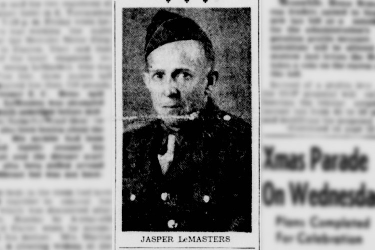 George Jasper LeMasters's Army portrait in the New Philadelphia, Ohio newspaper, December 1950. (Source: newspapers.com)