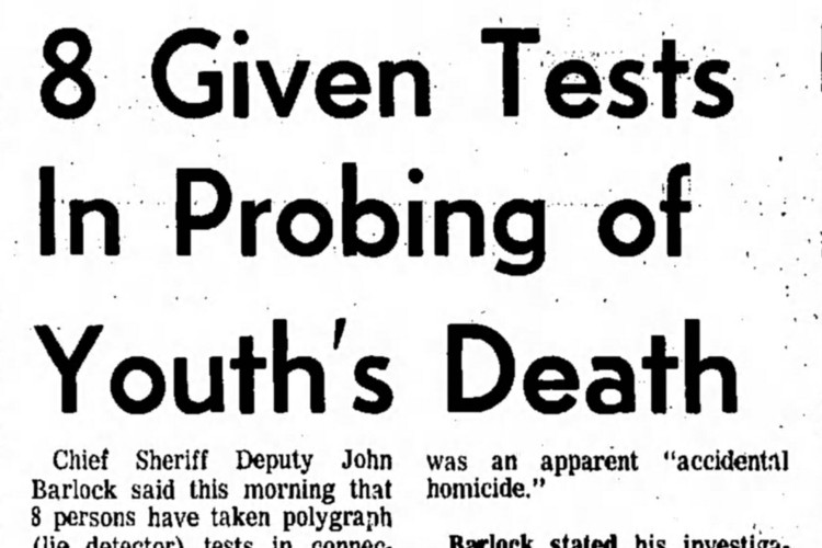 New Philadelphia, Ohio newspaper article on investigation into Ronald Weigand's killing, August 1965. (Source: newspapers.com)