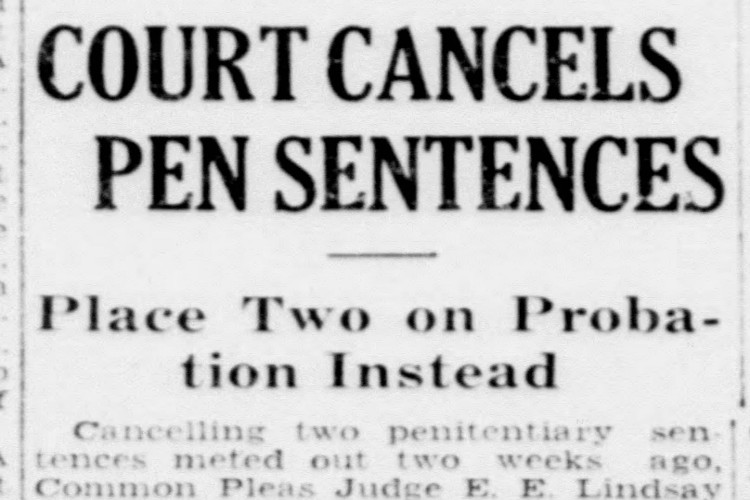 New Philadelphia, Ohio newspaper article on the dismissal of the cheese heist case, May 1935. (Source: newspapers.com)