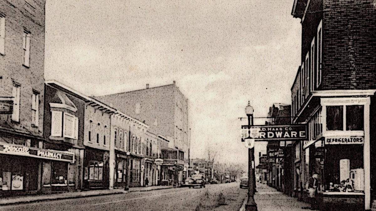 Early 20th century postcard image of Grant Street, Dennison, Ohio. (Source: ebay.com)