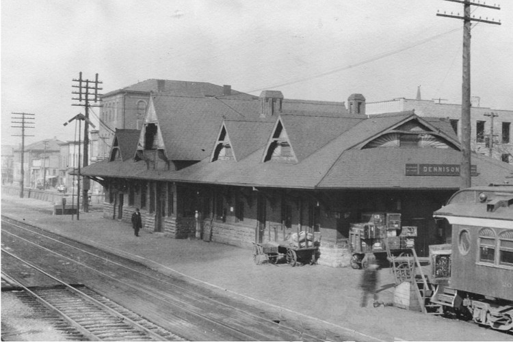 Early 20th century photograph of the Dennison Depot in Dennison, Ohio. (Source: west2k.com)
