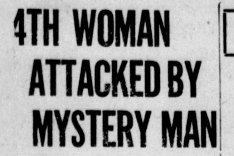 New Philadelphia, Ohio newspaper headline about a woman assaulted by "Jack the Choker", March 1931. Source: newspapers.com)