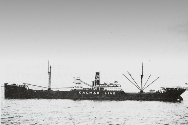 Photograph of the SS Losmar, sunk by a Japanese submarine in September 1942. (Source: navylog.navymemorial.org)