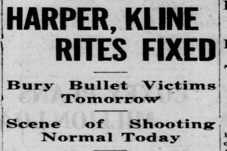 New Philadelphia, Ohio newspaper headline on the aftermath of the shooting at the Dover Manufacturing Company, September 1932. (Source: newspapers.com)
